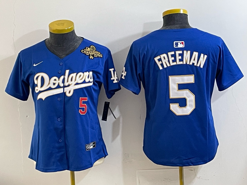 Youth Los Angeles Dodgers 5 Freeman blue Nike NFL 2025 jersey 020